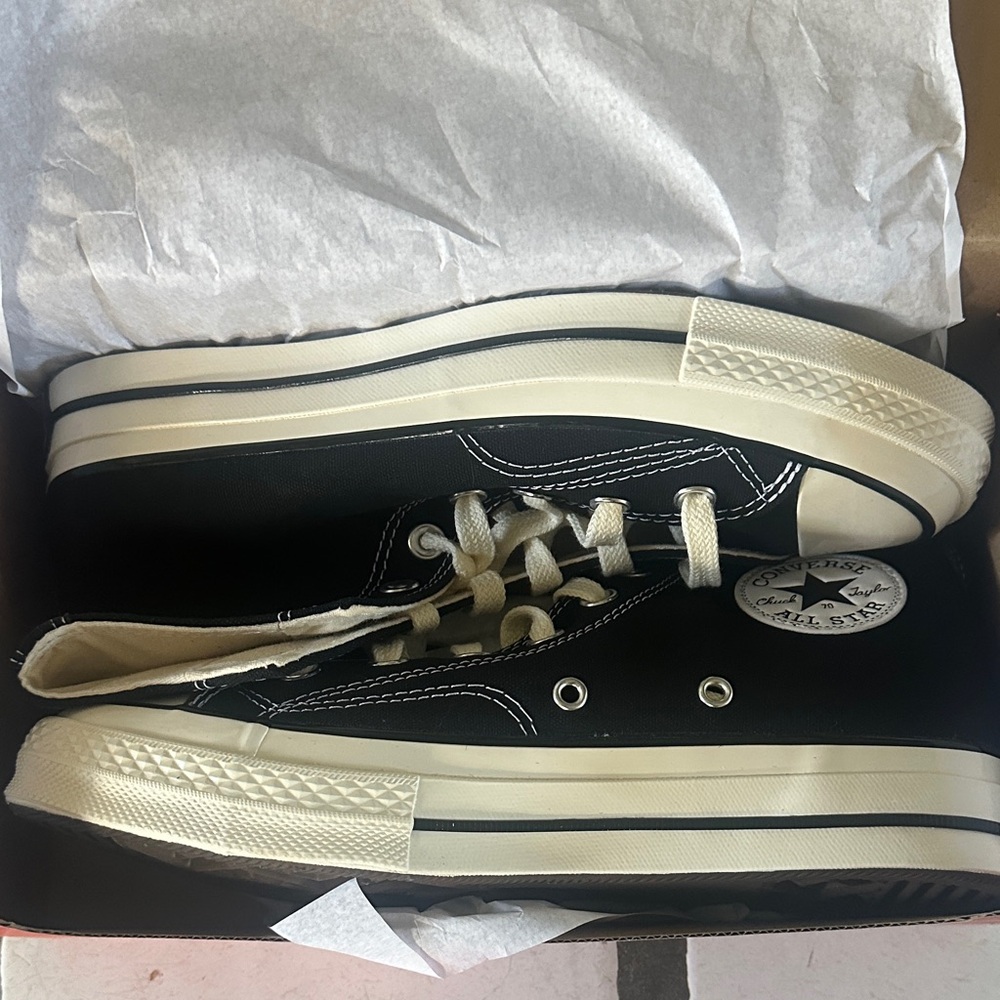 Converse Black and Cream High-Tops